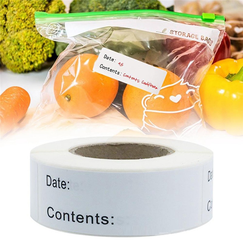 Food Storage Labels - Zelfklevend verwijderbaar voedselopslaglabel Waterdicht datumgehaltelabel Keukenkoelkast