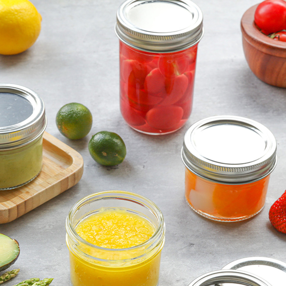 Food Storage Containers - 3 stuks kleine glazen potten met