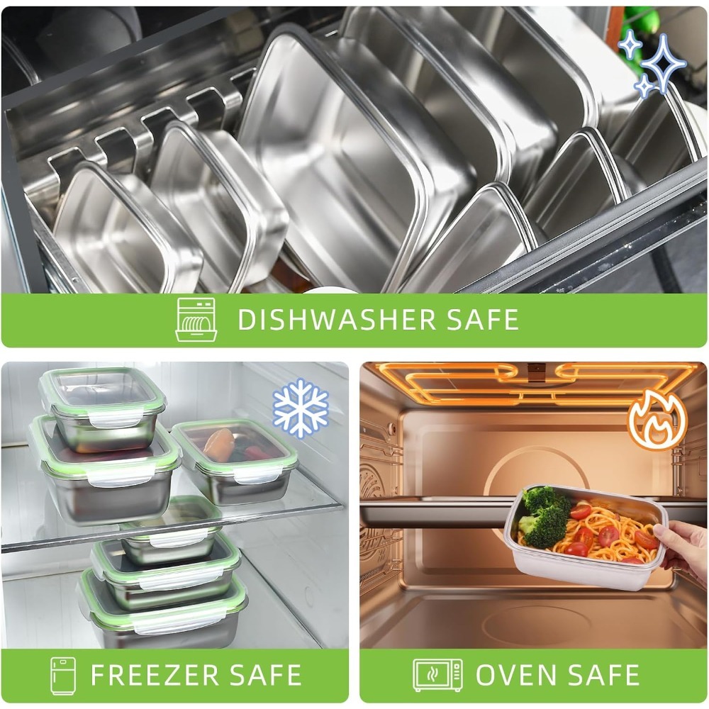 1/3-delige voedselopslagcontai - Food Storage Oven Safe recensie en prijs